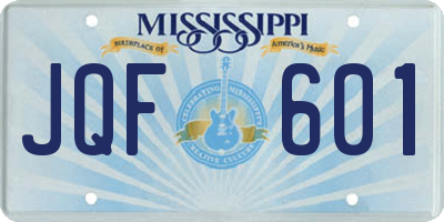 MS license plate JQF601