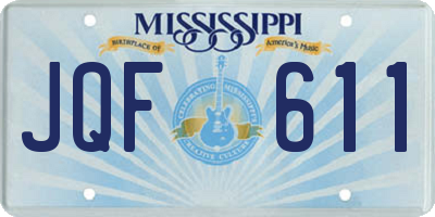MS license plate JQF611