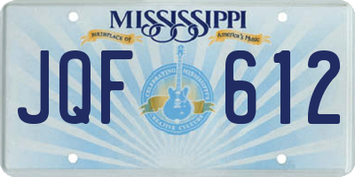 MS license plate JQF612