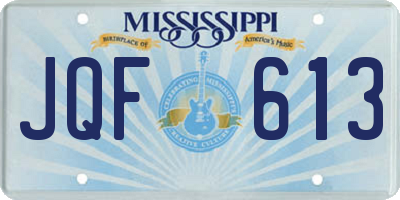MS license plate JQF613
