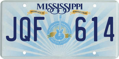 MS license plate JQF614