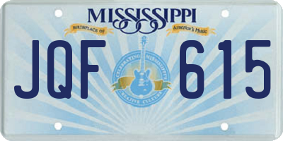 MS license plate JQF615