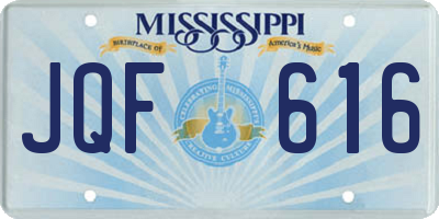 MS license plate JQF616