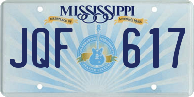 MS license plate JQF617