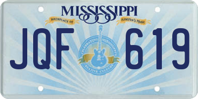 MS license plate JQF619