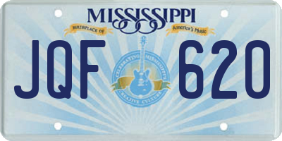 MS license plate JQF620
