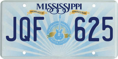 MS license plate JQF625