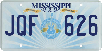 MS license plate JQF626