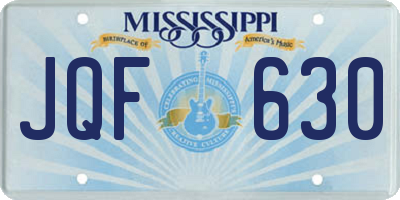 MS license plate JQF630