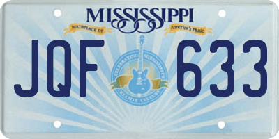 MS license plate JQF633