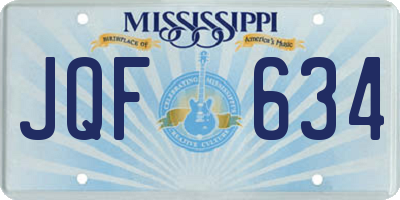 MS license plate JQF634
