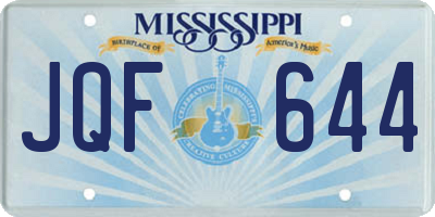 MS license plate JQF644