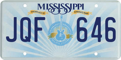 MS license plate JQF646