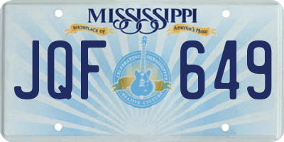 MS license plate JQF649