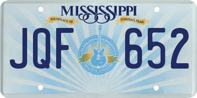 MS license plate JQF652
