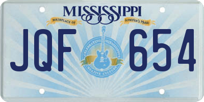 MS license plate JQF654
