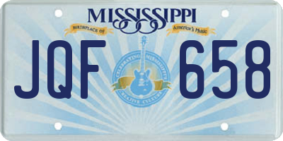 MS license plate JQF658