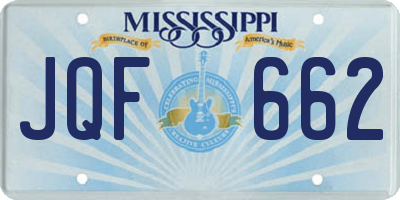 MS license plate JQF662