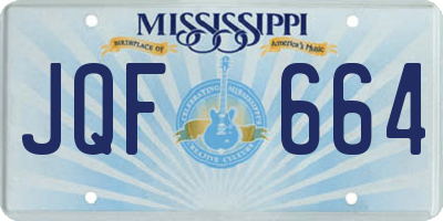MS license plate JQF664