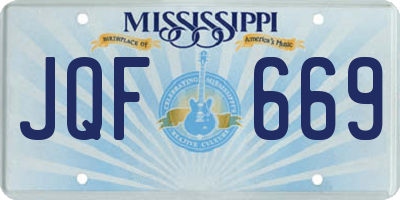 MS license plate JQF669