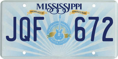 MS license plate JQF672