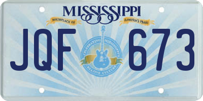 MS license plate JQF673