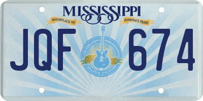 MS license plate JQF674