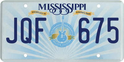 MS license plate JQF675