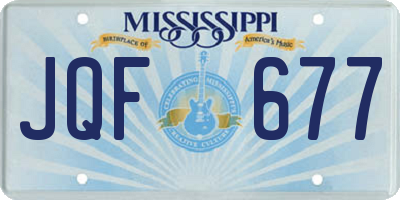 MS license plate JQF677
