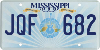 MS license plate JQF682