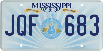 MS license plate JQF683