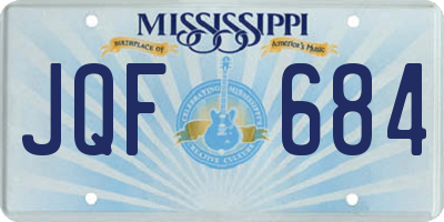 MS license plate JQF684
