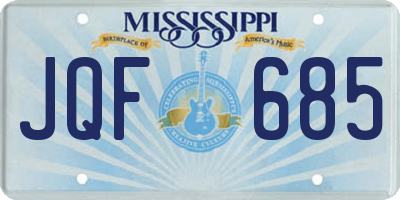MS license plate JQF685