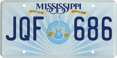 MS license plate JQF686