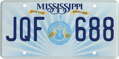 MS license plate JQF688