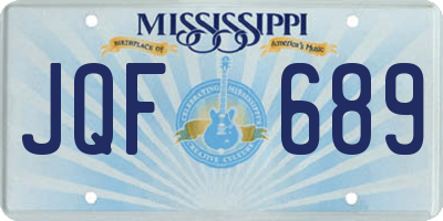 MS license plate JQF689