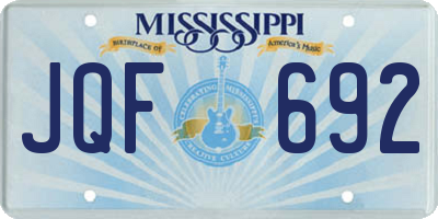 MS license plate JQF692