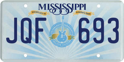 MS license plate JQF693