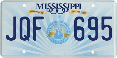 MS license plate JQF695