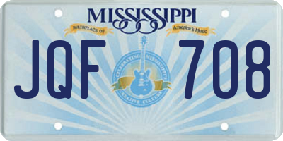 MS license plate JQF708