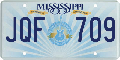 MS license plate JQF709