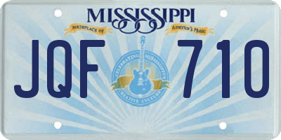 MS license plate JQF710