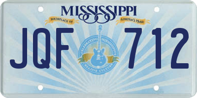 MS license plate JQF712