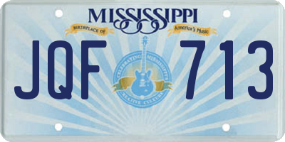 MS license plate JQF713