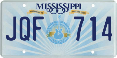MS license plate JQF714