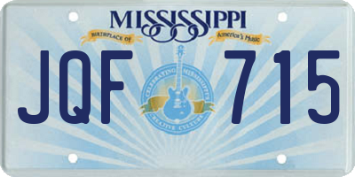 MS license plate JQF715
