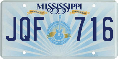 MS license plate JQF716