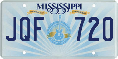 MS license plate JQF720