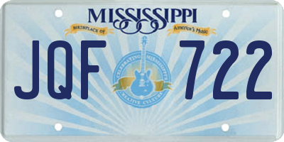 MS license plate JQF722