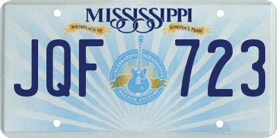 MS license plate JQF723